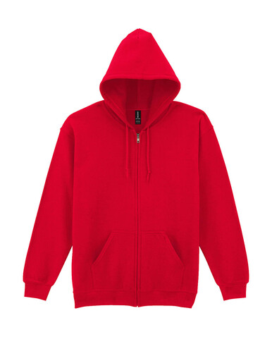 Gildan Heavy Blend Adult Full Zip Hooded Sweat, Red, 2XL bedrucken, Art.-Nr. 293094007