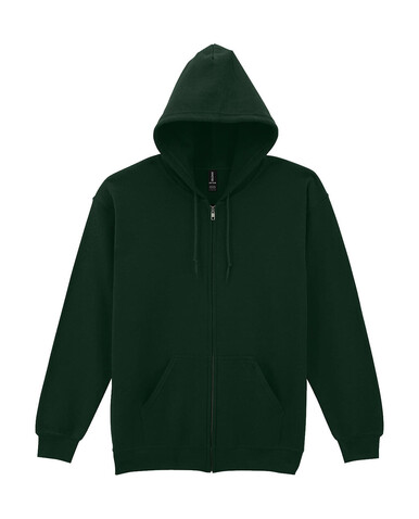Gildan Heavy Blend Adult Full Zip Hooded Sweat, Forest Green, S bedrucken, Art.-Nr. 293095413