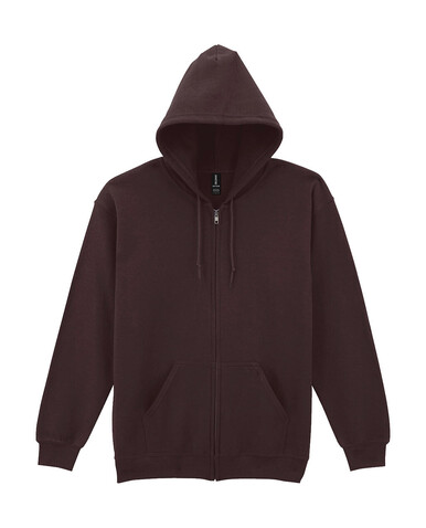 Gildan Heavy Blend Adult Full Zip Hooded Sweat, Dark Chocolate, L bedrucken, Art.-Nr. 293097015