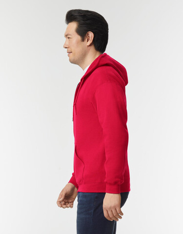 Gildan Heavy Blend Adult Full Zip Hooded Sweat, Red, 2XL bedrucken, Art.-Nr. 293094007