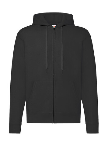 Fruit of the Loom Classic Hooded Sweat Jacket, Black, L bedrucken, Art.-Nr. 294011015