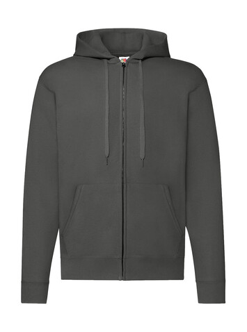 Fruit of the Loom Classic Hooded Sweat Jacket, Light Graphite, L bedrucken, Art.-Nr. 294011355