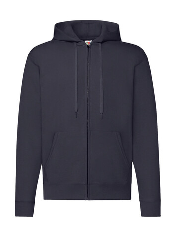 Fruit of the Loom Classic Hooded Sweat Jacket, Deep Navy, 2XL bedrucken, Art.-Nr. 294012027