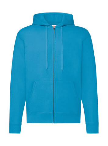 Fruit of the Loom Classic Hooded Sweat Jacket, Azure Blue, S bedrucken, Art.-Nr. 294013103
