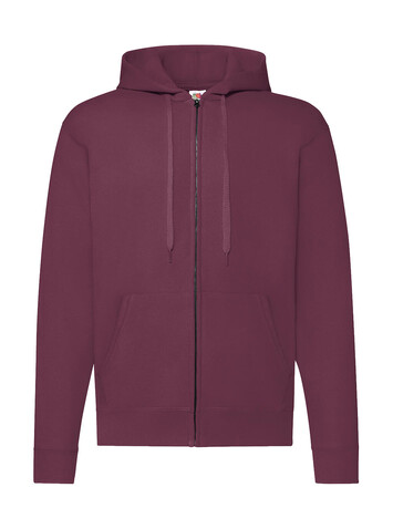 Fruit of the Loom Classic Hooded Sweat Jacket, Burgundy, 2XL bedrucken, Art.-Nr. 294014487