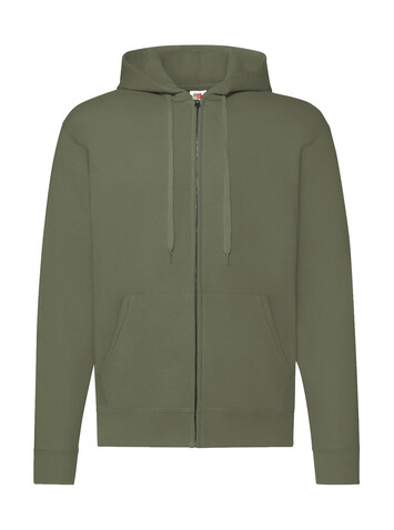 Fruit of the Loom Classic Hooded Sweat Jacket, Classic Olive, 2XL bedrucken, Art.-Nr. 294015337