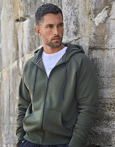 Tee Jays Fashion Full Zip Hood, Heather Grey, 2XL bedrucken, Art.-Nr. 295541237