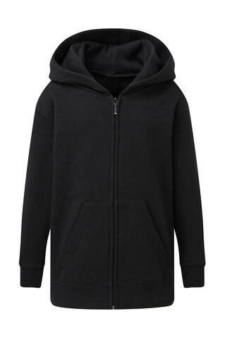 SG Hooded Full Zip Kids, Black, 116 (5-6/M) bedrucken, Art.-Nr. 298521014