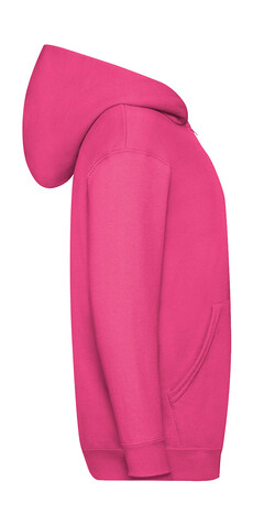 Fruit of the Loom Kids` Classic Hooded Sweat Jacket, Heather Grey, 128 (7-8) bedrucken, Art.-Nr. 299011235