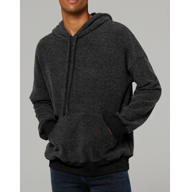 Bella Unisex Sueded Fleece Pullover Hoodie, Black Heather, S bedrucken, Art.-Nr. 299061083