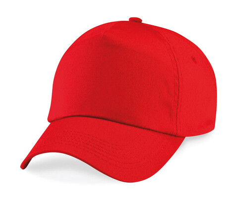 Beechfield Original 5 Panel Cap, Bright Red, One Size bedrucken, Art.-Nr. 300694070