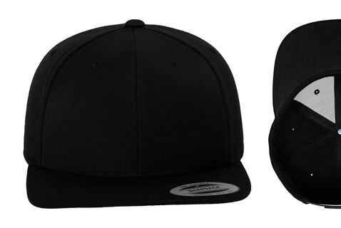 Yupoong Classic Snapback Cap, Black/Black, One Size bedrucken, Art.-Nr. 300731510