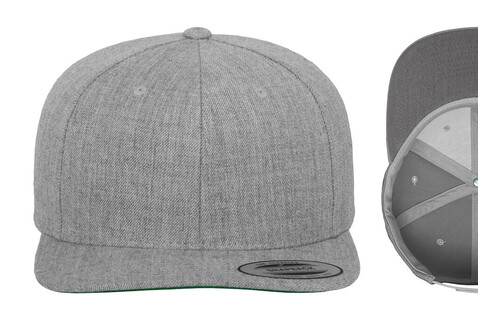 Yupoong Classic Snapback Cap, Heather Grey/Heather Grey, One Size bedrucken, Art.-Nr. 300731650