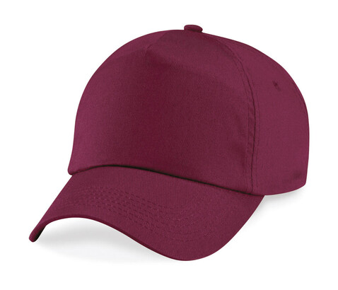 Beechfield Junior Original 5 Panel Cap, Burgundy, One Size bedrucken, Art.-Nr. 301694480