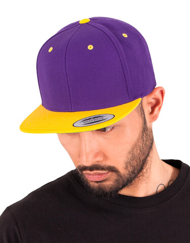 Yupoong Classic Snapback 2-Tone Cap, Natural/Black, One Size bedrucken, Art.-Nr. 301730580