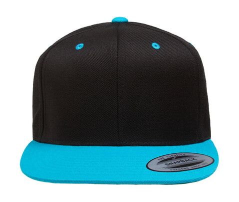 Yupoong Classic Snapback 2-Tone Cap, Black/Teal, One Size bedrucken, Art.-Nr. 301731570