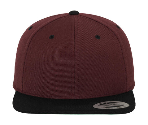 Yupoong Classic Snapback 2-Tone Cap, Maroon/Black, One Size bedrucken, Art.-Nr. 301734520