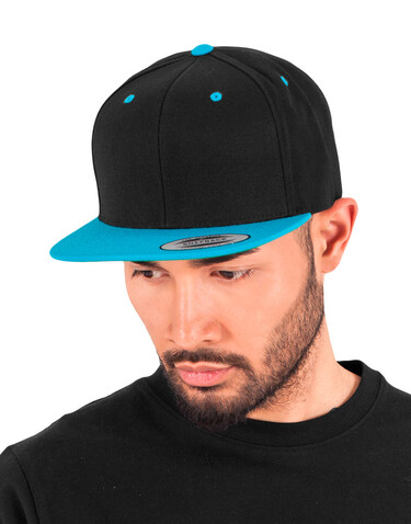 Yupoong Classic Snapback 2-Tone Cap, Natural/Black, One Size bedrucken, Art.-Nr. 301730580