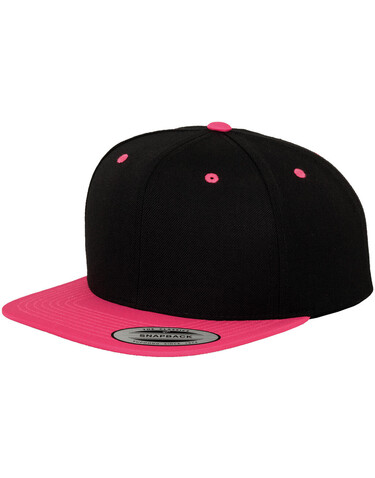 Yupoong Classic Snapback 2-Tone Cap, Black/Red, One Size bedrucken, Art.-Nr. 301731540