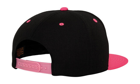 Yupoong Classic Snapback 2-Tone Cap, Black/Neon Pink, One Size bedrucken, Art.-Nr. 301731560