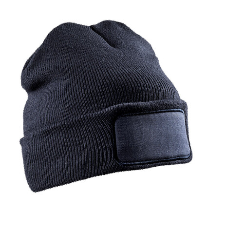 Result Double Knit Printers Beanie, Navy, One Size bedrucken, Art.-Nr. 302332000