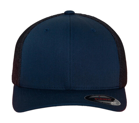 Flexfit Mesh Cotton Twill Trucker Cap, Navy, S/M bedrucken, Art.-Nr. 302682001