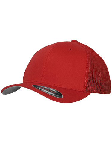 Flexfit Mesh Cotton Twill Trucker Cap, White, S/M bedrucken, Art.-Nr. 302680001