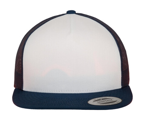 Yupoong Classic Trucker Cap, Navy/White/Navy, One Size bedrucken, Art.-Nr. 302732800