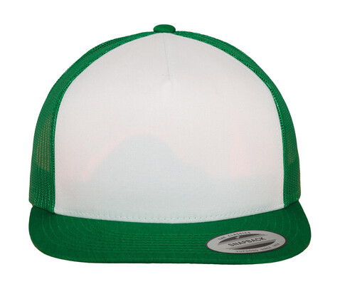 Yupoong Classic Trucker Cap, Kelly/White/Kelly, One Size bedrucken, Art.-Nr. 302735800