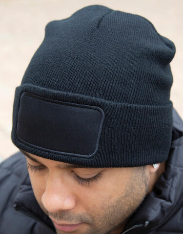 Result Double Knit Thinsulate™ Printers Beanie, Black, One Size bedrucken, Art.-Nr. 303331010