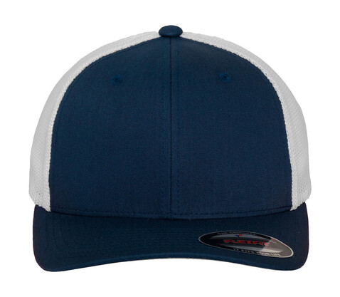 Flexfit Mesh Trucker 2-Tone Cap, Navy/White, S/M bedrucken, Art.-Nr. 303682541