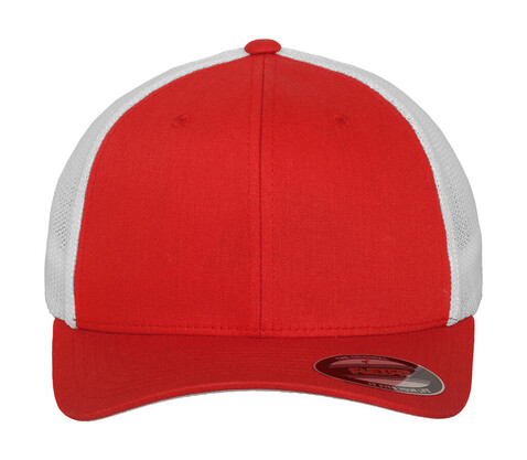 Flexfit Mesh Trucker 2-Tone Cap, Red/White, One Size bedrucken, Art.-Nr. 303684500