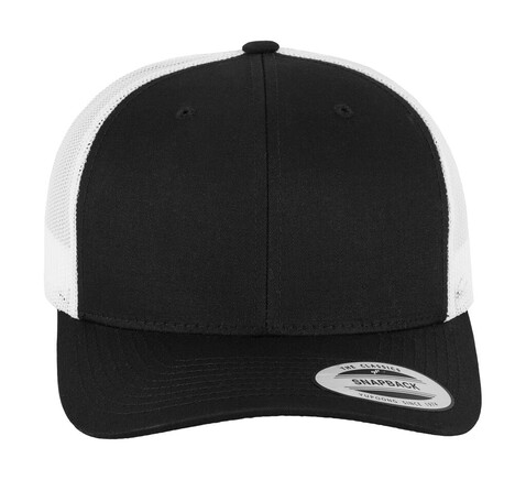 Yupoong Retro Trucker 2-Tone, Black/White, One Size bedrucken, Art.-Nr. 307731500