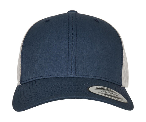 Yupoong Retro Trucker 2-Tone, Navy/Silver, One Size bedrucken, Art.-Nr. 307732560