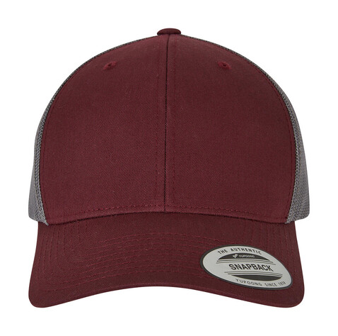 Yupoong Retro Trucker 2-Tone, Maroon/Grey, One Size bedrucken, Art.-Nr. 307734610
