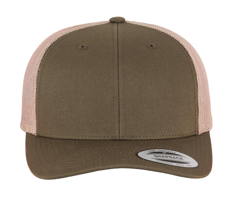 Yupoong Retro Trucker 2-Tone, Moss/Khaki, One Size bedrucken, Art.-Nr. 307735570