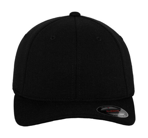 Flexfit Double Jersey Cap, Black, S/M bedrucken, Art.-Nr. 308681011