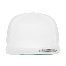 Yupoong Classic 5 Panel Snapback, White, One Size bedrucken, Art.-Nr. 312730000