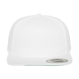 Yupoong Classic 5 Panel Snapback, White, One Size bedrucken, Art.-Nr. 312730000