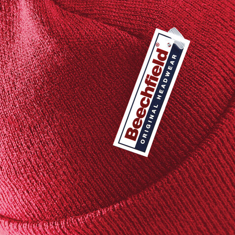 Beechfield Original Patch Beanie, White, One Size bedrucken, Art.-Nr. 319690000