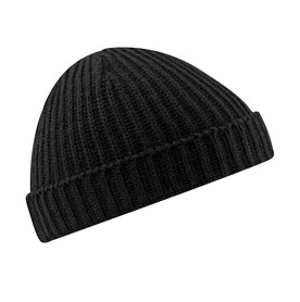 Beechfield Trawler Beanie, Black, One Size bedrucken, Art.-Nr. 321691010