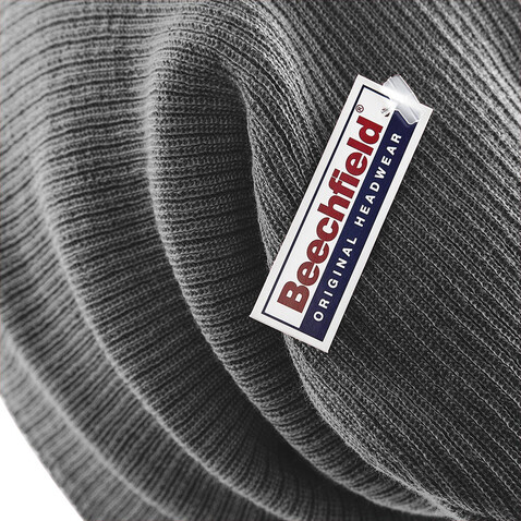 Beechfield Slouch Beanie, Smoke Grey, One Size bedrucken, Art.-Nr. 322691360