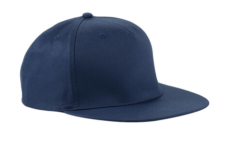 Beechfield 5 Panel Snapback Rapper Cap, French Navy, One Size bedrucken, Art.-Nr. 325692010