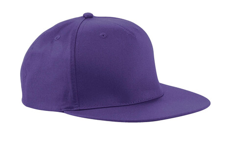 Beechfield 5 Panel Snapback Rapper Cap, Purple, One Size bedrucken, Art.-Nr. 325693490