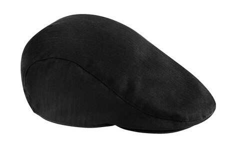 Beechfield Vintage Flat Cap, Black, L/XL bedrucken, Art.-Nr. 326691012