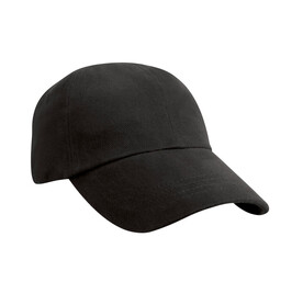 Result Caps Junior Brushed Cotton Cap, Black, One Size bedrucken, Art.-Nr. 328341010
