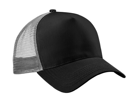 Beechfield Snapback Trucker, Black/Grey, One Size bedrucken, Art.-Nr. 328691510