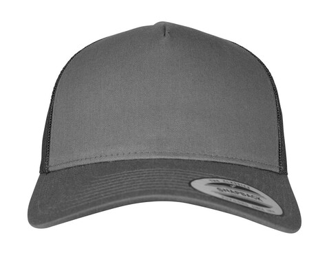 Flexfit 5-Panel Retro Trucker Cap, Charcoal, One Size bedrucken, Art.-Nr. 331681300