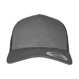 Flexfit 5-Panel Retro Trucker Cap, Charcoal, One Size bedrucken, Art.-Nr. 331681300