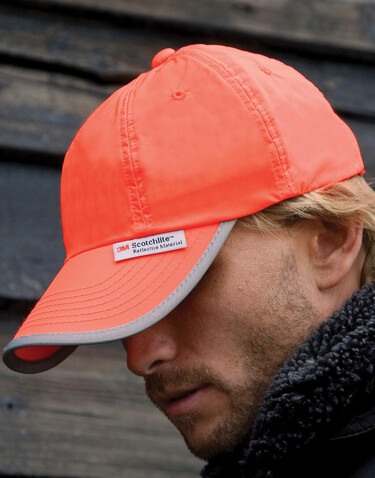 Result Caps Reflective Cap, Fluorescent Orange, One Size bedrucken, Art.-Nr. 335344050